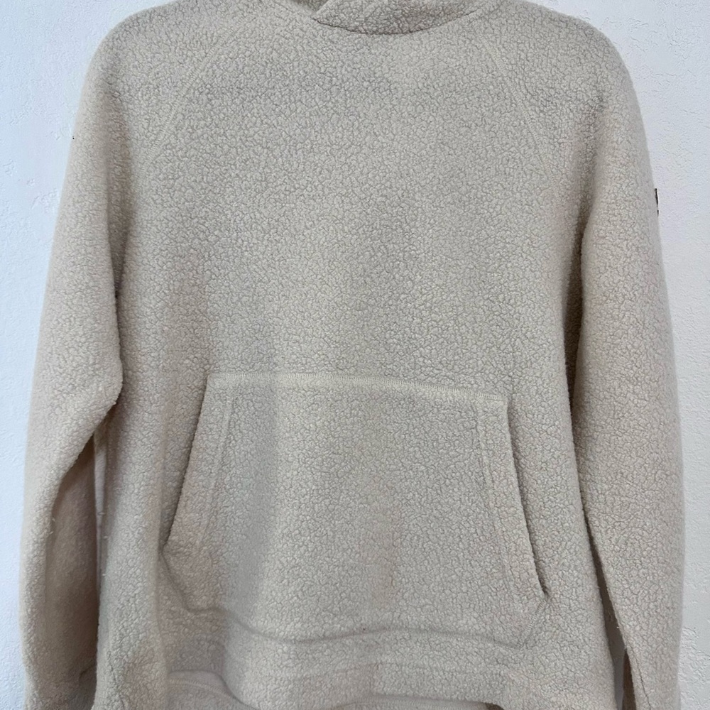 Fjallraven Cream Sherpa Fleece Hoodie